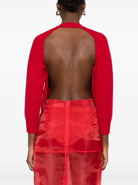Simone Rocha open-back cardigan - Red