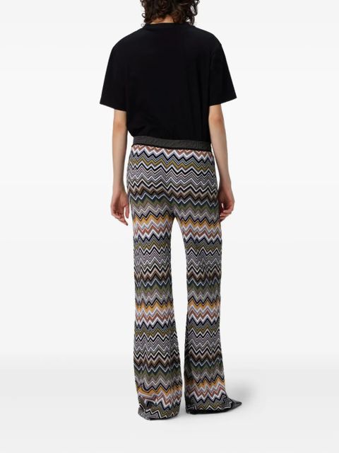 Missoni chevron-pattern flared trousers - White
