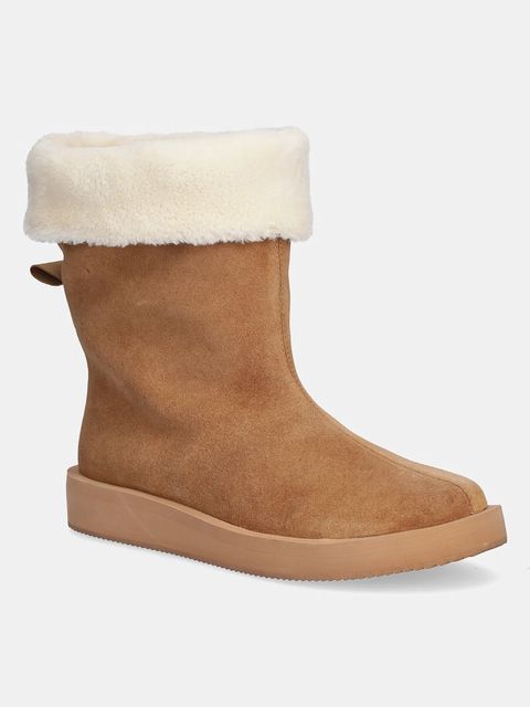 HUGO śniegowce zamszowe Zaralyn kolor beżowy 50552743 - zdjęcie produktu nr 1