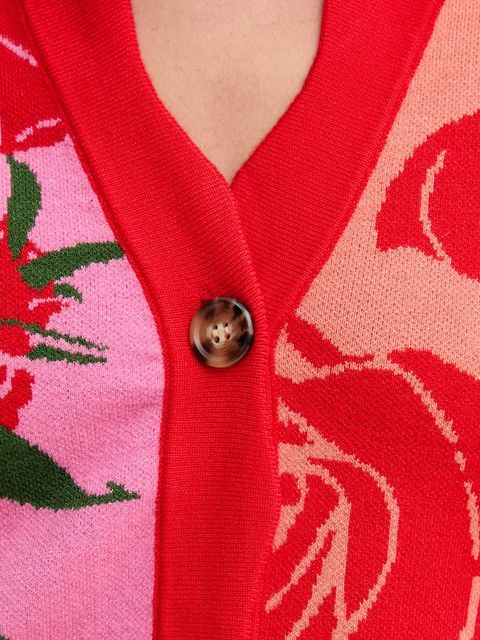 Never Fully Dressed kardigan damski kolor różowy NFDKN675