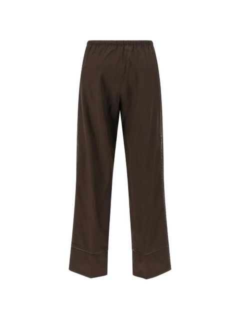 Yves Salomon perforated leather insert pants - Brown - zdjęcie produktu nr 2