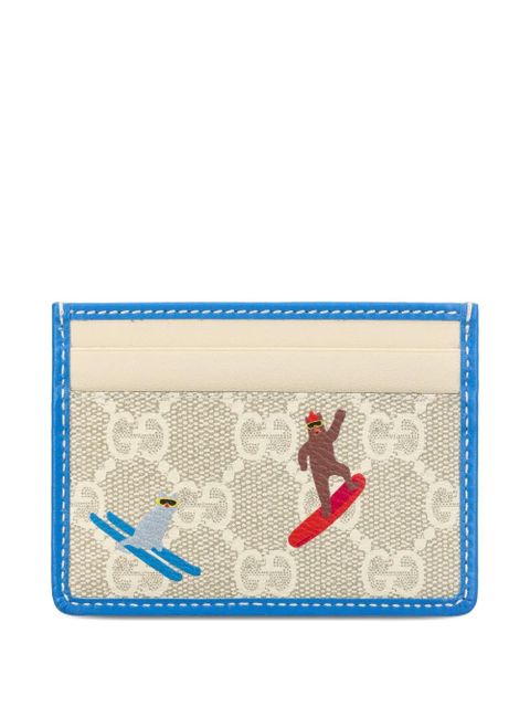 Gucci printed GG card holder - Neutrals - zdjęcie produktu nr 2