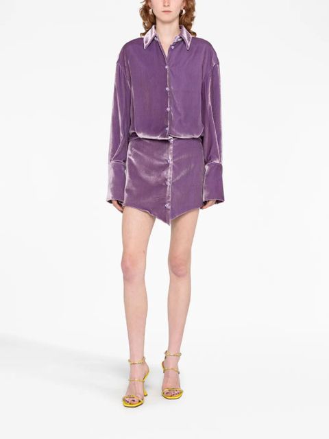 The Attico Sylvie velvet minidress - Purple - zdjęcie produktu nr 2