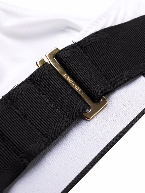 TOM FORD waistband-logo triangle bra - White - zdjęcie produktu nr 2