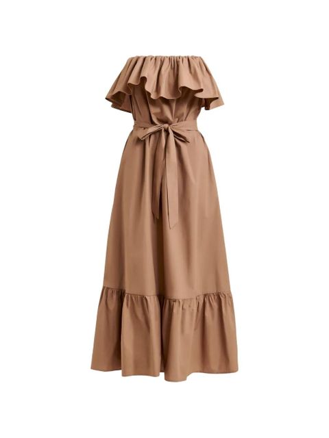 Essentiel Antwerp Joyce ruffled dress - Brown - zdjęcie produktu nr 1