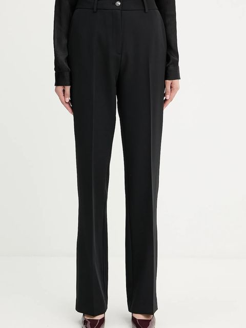 Guess spodnie NEW CARLA damskie kolor czarny proste high waist W5YB00 WH9Y2 - zdjęcie produktu nr 1