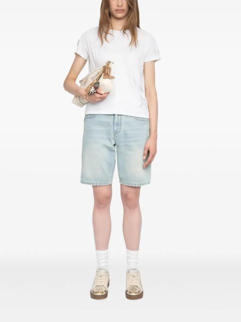 Zadig&Voltaire Alys rhinestone-logo T-shirt - White