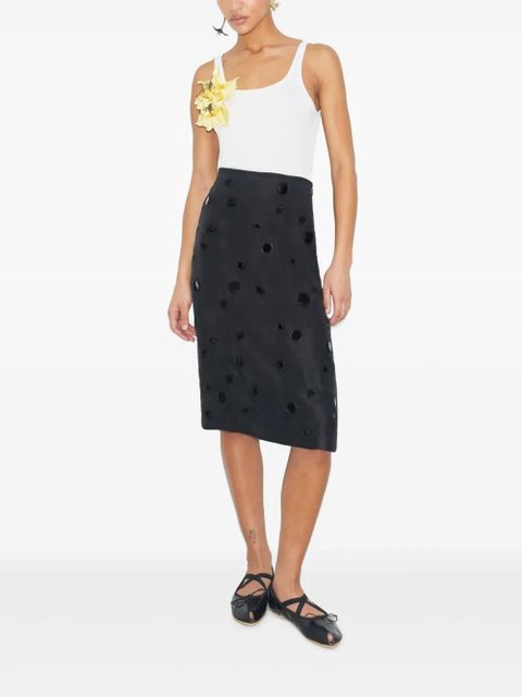 Tory Burch mirror-embellished skirt - Black - zdjęcie produktu nr 2