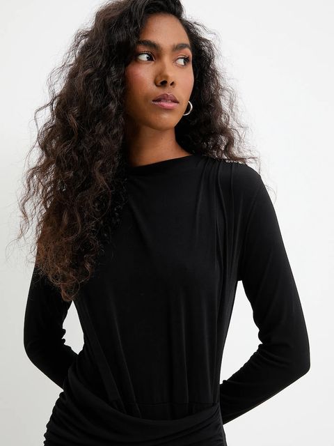 Answear.LAB sukienka kolor czarny maxi dopasowana