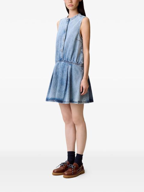Claudie Pierlot buttoned denim day dress - Blue