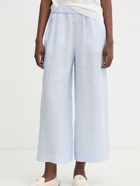 MM by Max Mara spodnie damskie lniane CANNETI - zdjęcie produktu nr 1