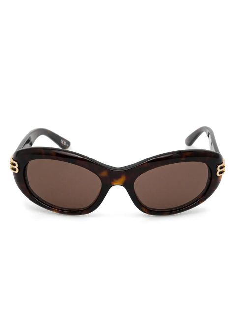 Balenciaga Eyewear oval-frame sunglasses - Brown - zdjęcie produktu nr 1