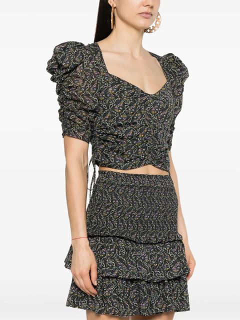 MARANT ÉTOILE Galaor floral-print top - Black