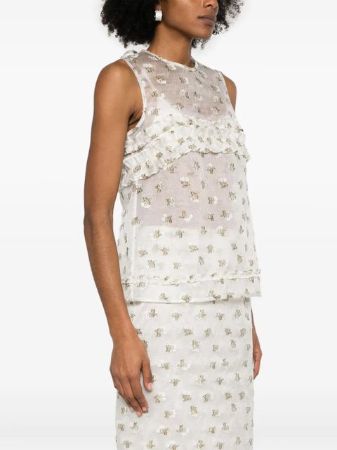 Cecilie Bahnsen Oksana top - White