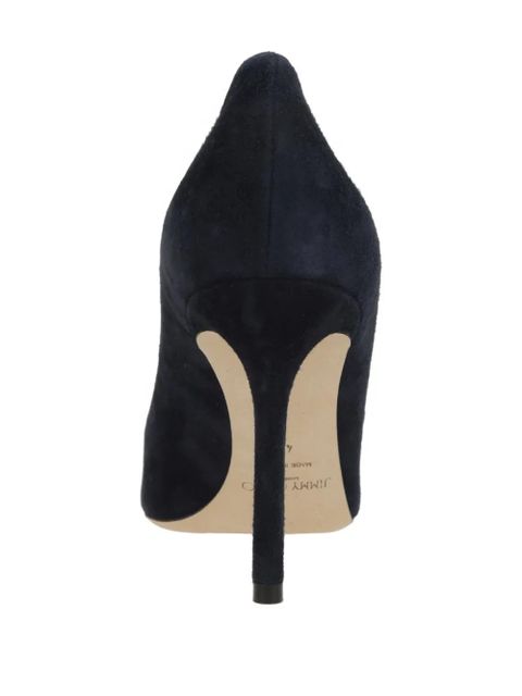 Jimmy Choo Romy 85 pointed-toe suede pumps - Blue