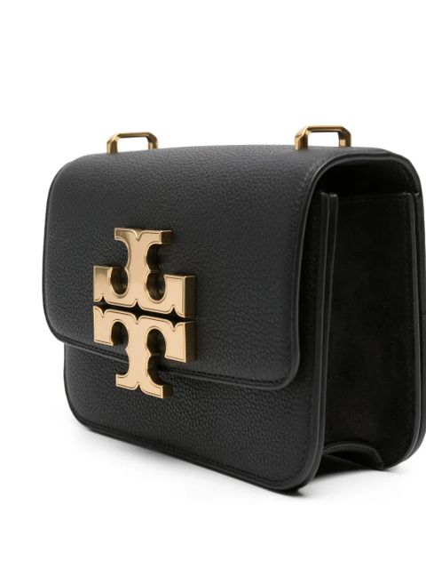 Tory Burch logo-plaque leather crossbody bag - Black