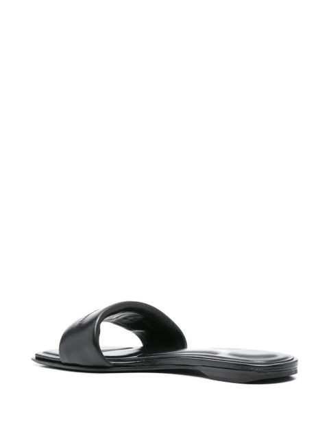 Alexander Wang embossed-logo slides - Black