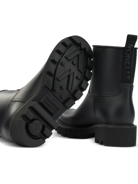 Moncler logo-patch pull-on boots - Black