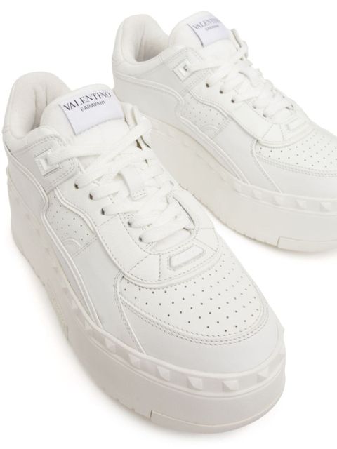 Valentino Garavani Freedots XL leather sneakers - White
