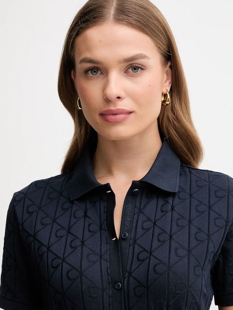 Calvin Klein Jeans kardigan bawełniany damski kolor granatowy lekki LV044D209G