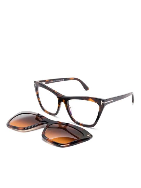 TOM FORD Eyewear clip-on sunglasses - Brown - zdjęcie produktu nr 2