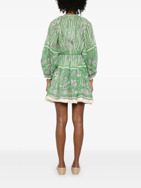 ALEMAIS Lula mini dress - Green