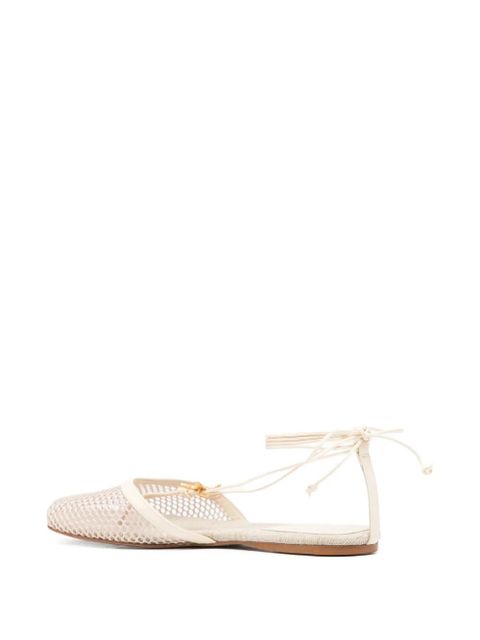 FARM Rio starfish-detail lace-up mules - Neutrals