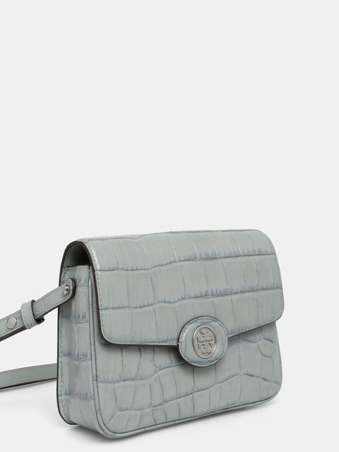 Tory Burch torebka skórzana Robinson kolor niebieski 165371.400