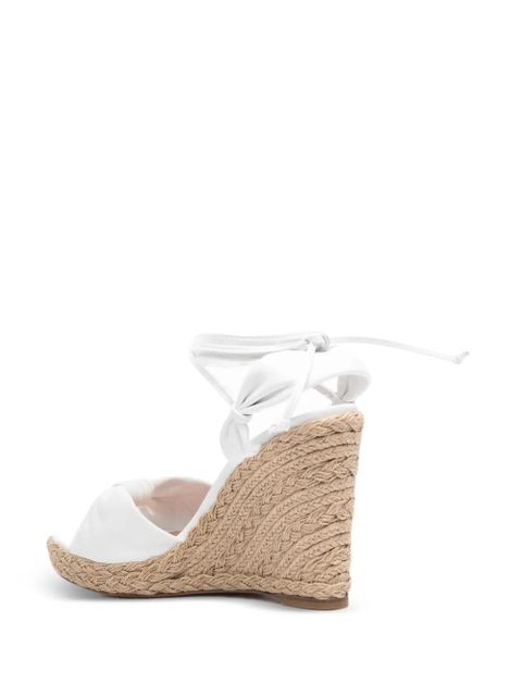 Aquazzura bow tie wedge heeled espadrilles - White