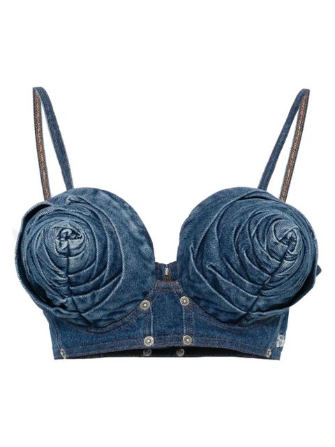 Jean Paul Gaultier denim crop top - Blue - zdjęcie produktu nr 1