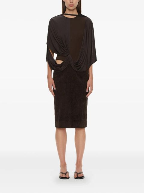 Christopher Esber Collision cut-out midi dress - Brown - zdjęcie produktu nr 1