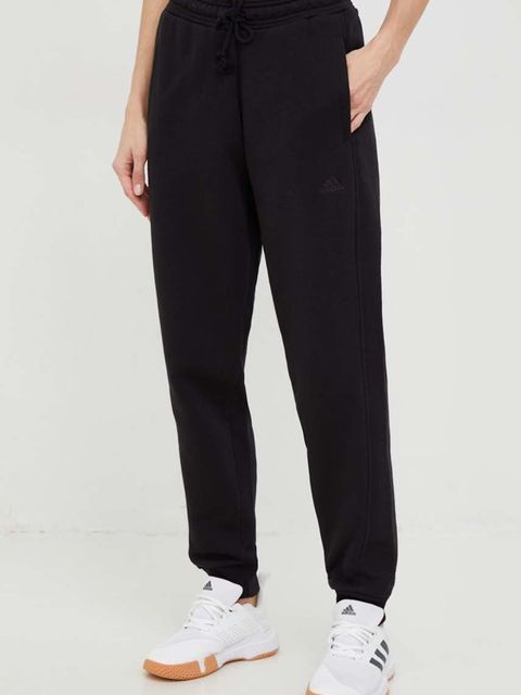 adidas spodnie dresowe damskie kolor czarny gładkie - zdjęcie produktu nr 1