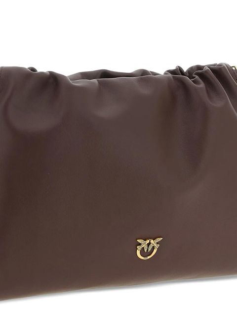 PINKO smooth leather clutch bag - Brown