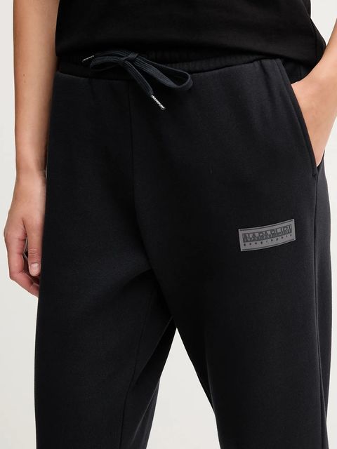 Napapijri spodnie dresowe M-Box damskie kolor czarny z nadrukiem NP0A4HZ60411
