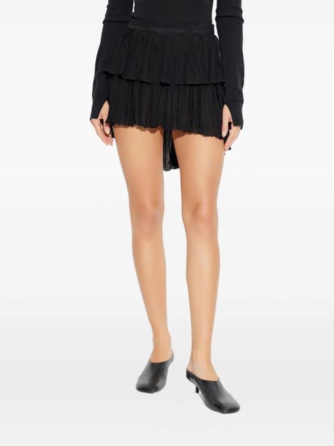 Blumarine asymmetrical tiered skirt - Black