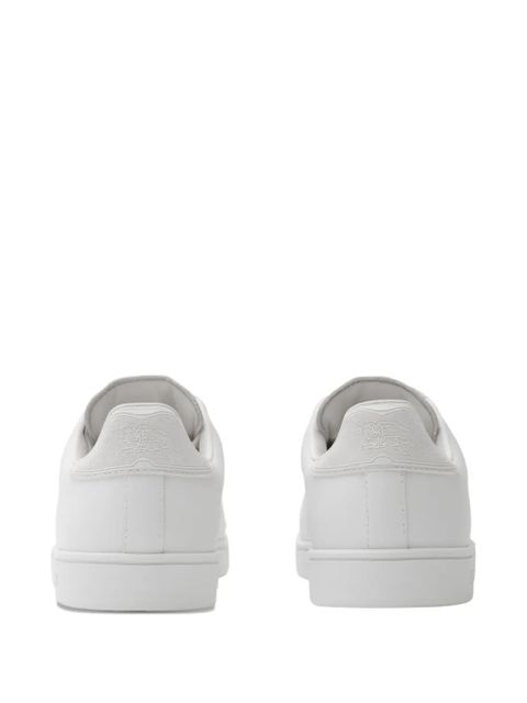 Burberry embossed-check leather sneakers - White