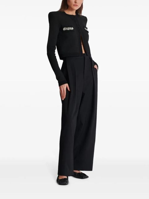 Balmain crystal-embellished cardigan - Black