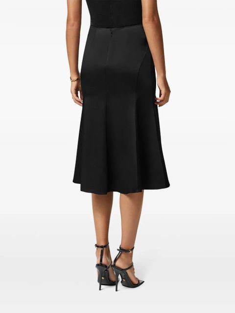 Versace Safety Pin satin midi skirt - Black