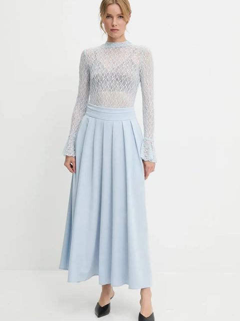 Answear.LAB spódnica kolor niebieski maxi rozkloszowana - zdjęcie produktu nr 2