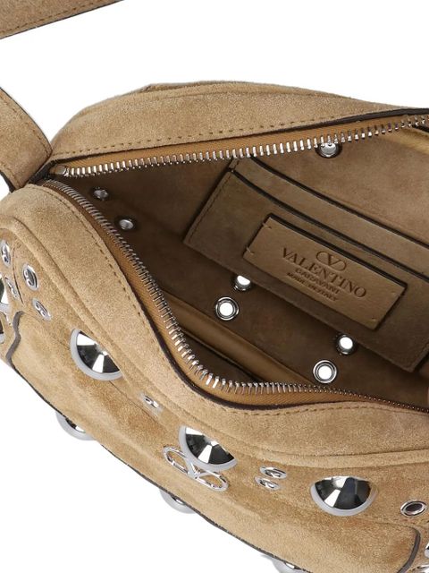 Valentino Garavani Nellcôte studded cross body bag - Neutrals