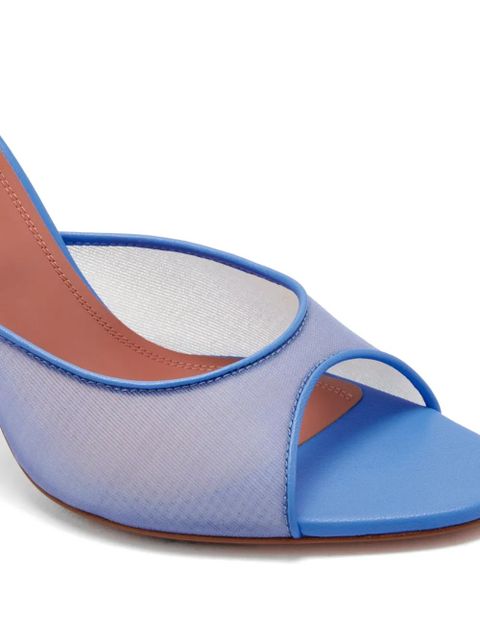 Amina Muaddi 95mm Alexa heeled mules - White