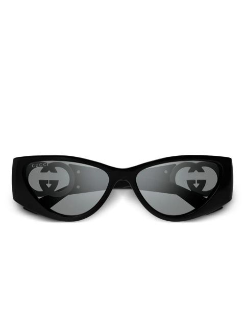 Gucci Eyewear oval-frame sunglasses - Black - zdjęcie produktu nr 1