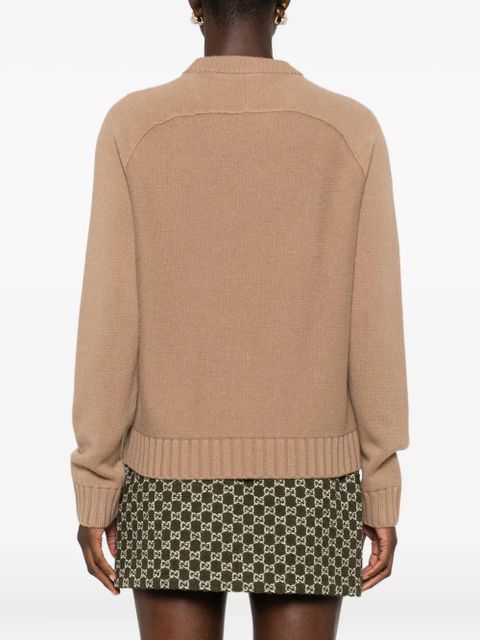Gucci cable-knit long-sleeves sweater - Brown