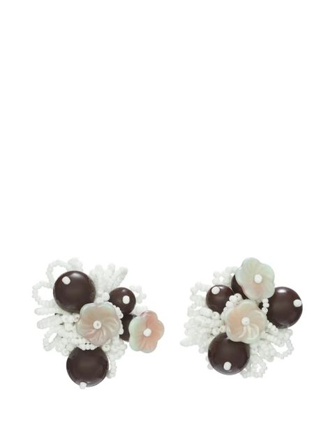 Tory Burch runway beaded cluster earrings - White - zdjęcie produktu nr 1