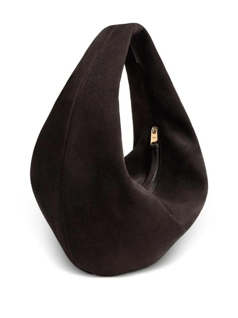 KHAITE medium Olivia zip calf-suede shoulder bag - Brown - zdjęcie produktu nr 2