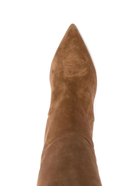 Paris Texas 70mm calf suede block-heel boots - Neutrals - zdjęcie produktu nr 2