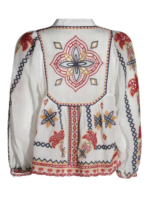 FARM Rio embroidered blouse - White - zdjęcie produktu nr 2
