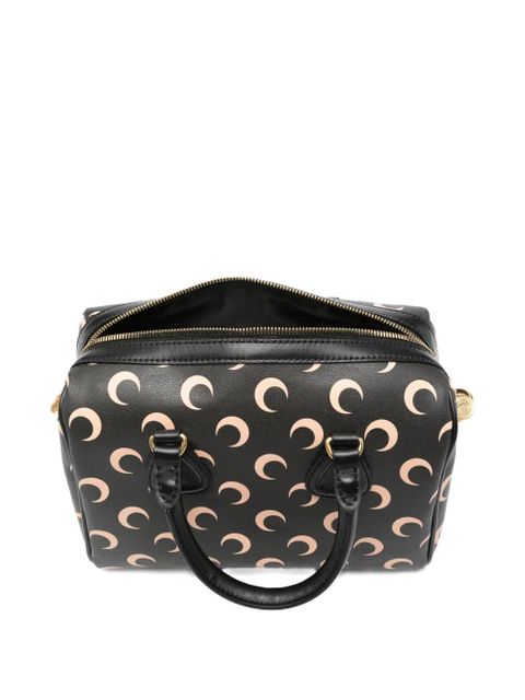 Marine Serre Moon Canvas Strike top handle tote bag - Black