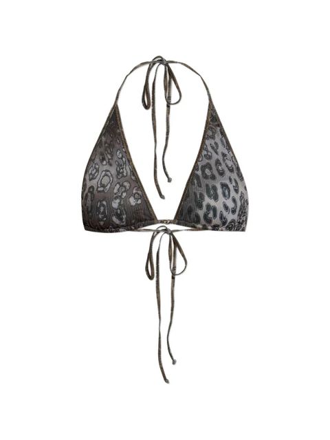 Diesel Corinne-Utlt printed triangle bikini top - Grey - zdjęcie produktu nr 1