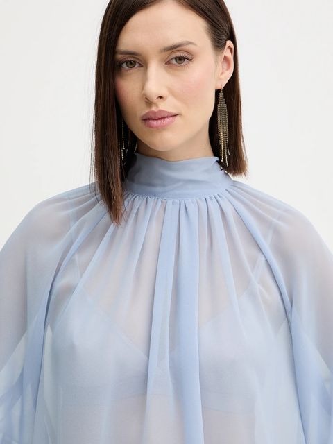 Guess bluzka AUDRINE damska kolor niebieski wzorzysta W5BH84 W3022